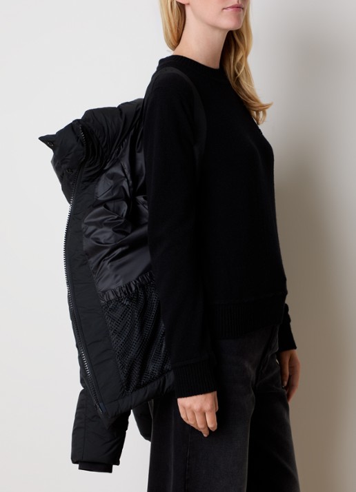 Canada Goose Junction gewatteerde parka met donsvulling en afneembare capuchon - detail 5 zwart