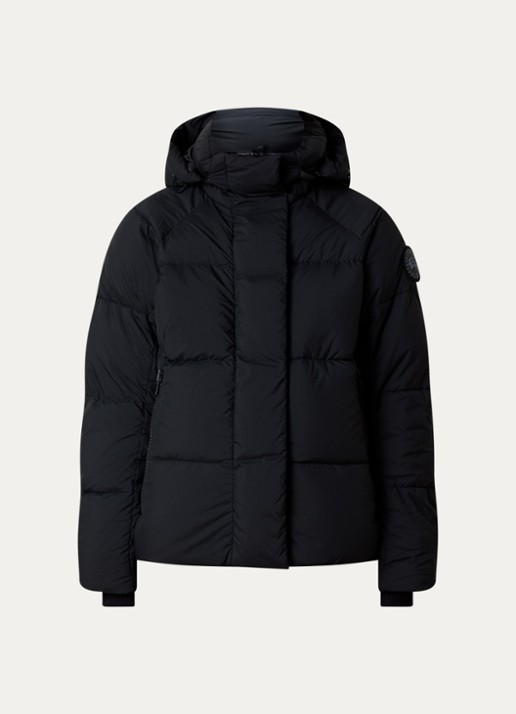 Canada Goose Junction gewatteerde parka met donsvulling en afneembare capuchon - voorkant zwart