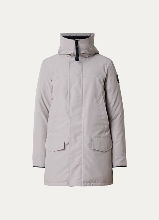 Canada Goose Langford parka met donsvulling en logo - voorkant 2 lichtgrijs