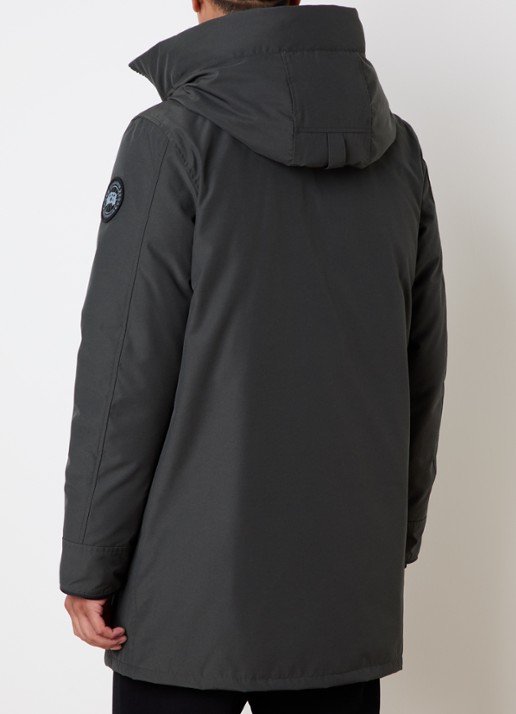 Canada Goose Langford parka met donsvulling en logo - achterkant 4 antraciet