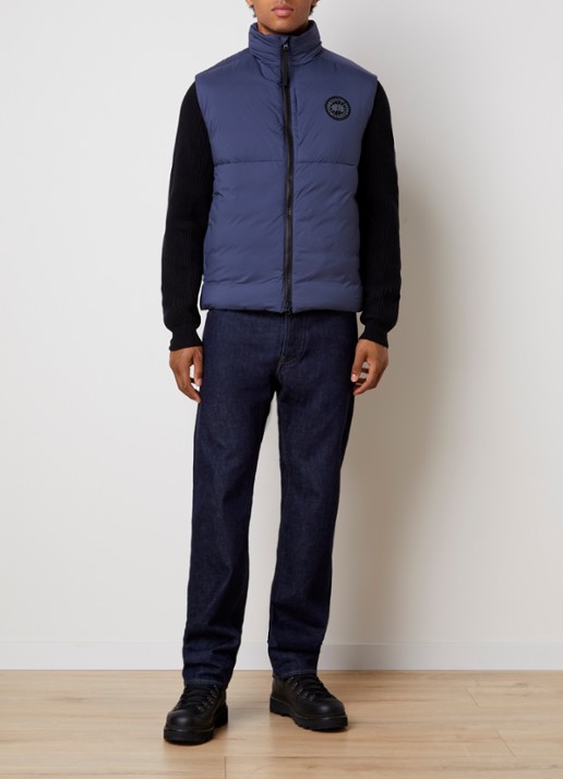 Canada Goose Lodge gewatteerde bodywarmer met ritszakken - voorkant 3 staalblauw