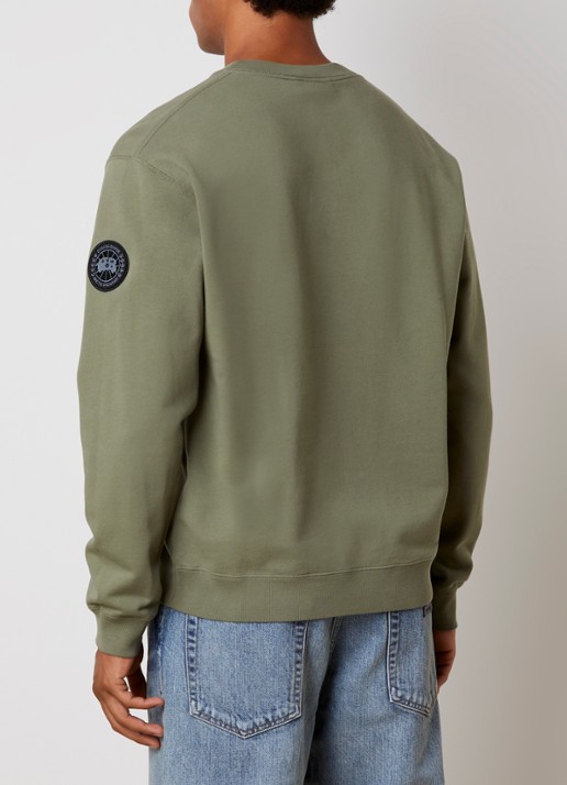 Canada Goose Loon sweater met logo - achterkant 5 lindegroen