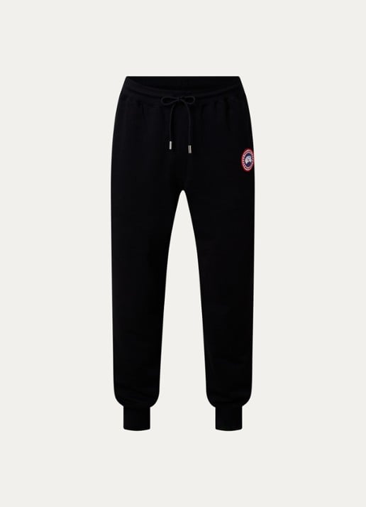 Canada Goose Loon tapered fit joggingbroek met logo en steekzakken - voorkant 5 zwart