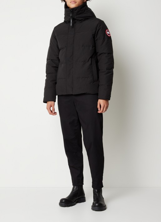 Canada Goose MacMillan gewatteerde parka met donsvulling en capuchon - voorkant 6 zwart