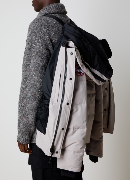 Canada Goose Macmillan gewatteerde parka met donsvulling en steekzakken - detail 3 lichtgrijs