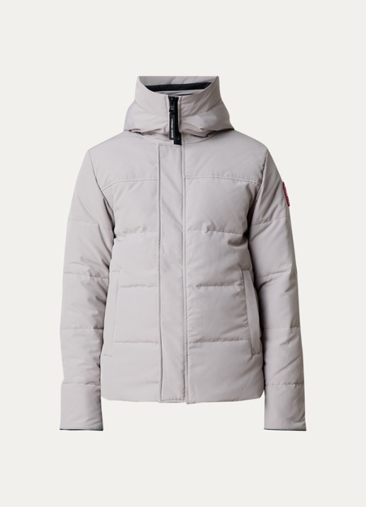 Canada Goose Macmillan gewatteerde parka met donsvulling en steekzakken - voorkant 4 lichtgrijs