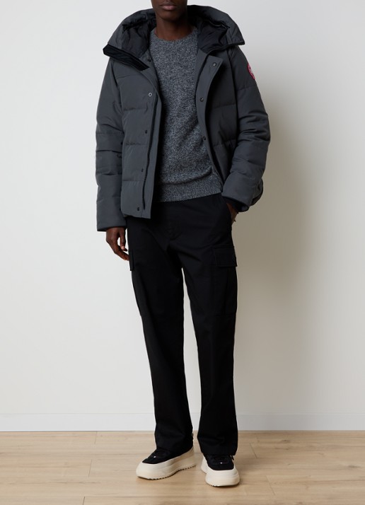 Canada Goose Macmillan gewatteerde parka met donsvulling en steekzakken - voorkant 5 donkergrijs