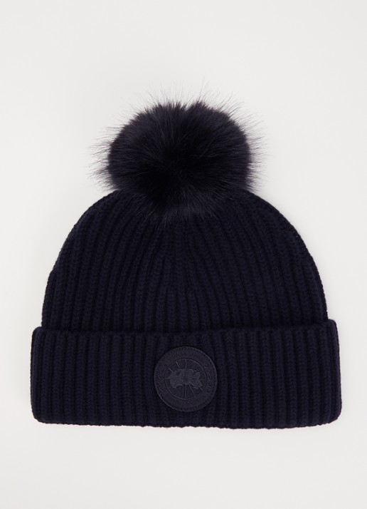 Canada Goose Muts in kasjmier wolblend - voorkant zwart