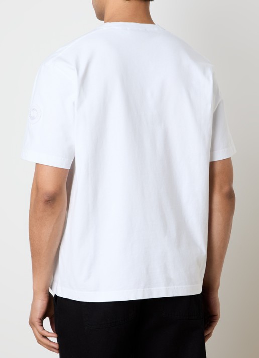 Canada Goose Novo T-shirt met logo  - achterkant gebroken wit