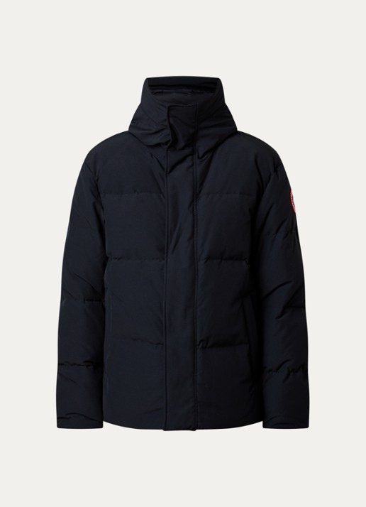 Canada Goose Seymour gewatteerde parka met donsvulling en capuchon - voorkant zwart