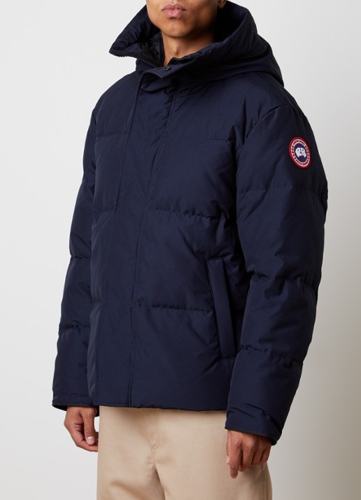 Canada Goose Seymour gewatteerde parka met donsvulling en capuchon - detail donkerblauw