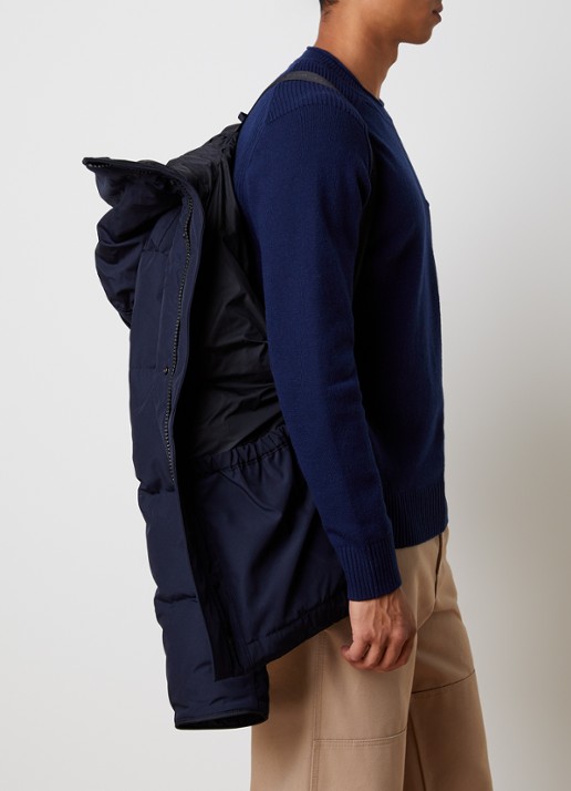 Canada Goose Seymour gewatteerde parka met donsvulling en capuchon - detail 2 donkerblauw