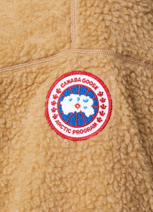 Canada Goose Simcoe jack van fleece met opstaande kraag en logo - detail 4 camel