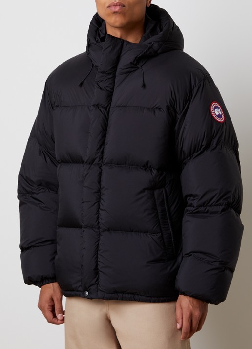 Canada Goose Sterling puffer jack met capuchon en donsvulling - detail 4 zwart