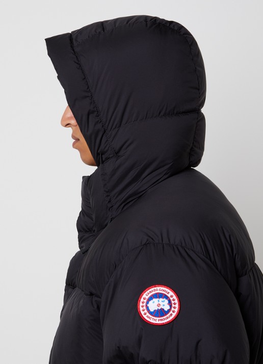 Canada Goose Sterling puffer jack met capuchon en donsvulling - detail 6 zwart