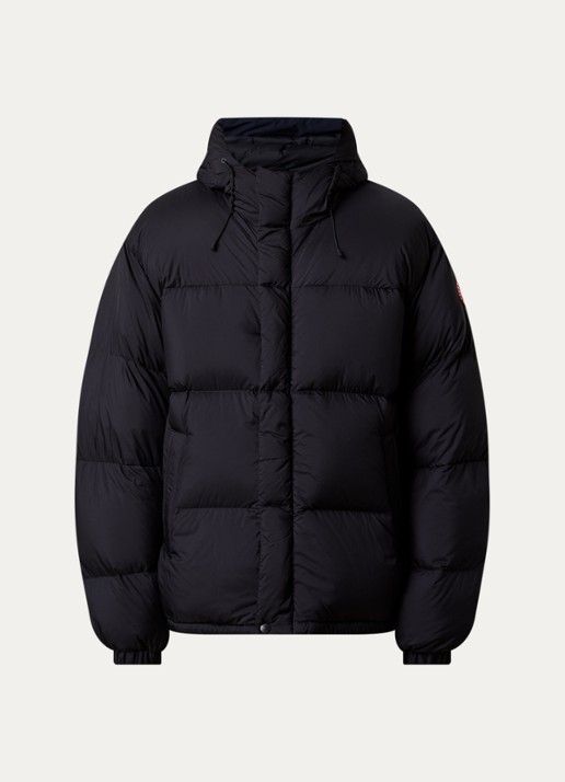 Canada Goose Sterling puffer jack met capuchon en donsvulling - voorkant zwart