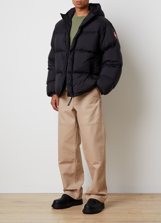 Canada Goose Sterling puffer jack met capuchon en donsvulling - voorkant 2 zwart