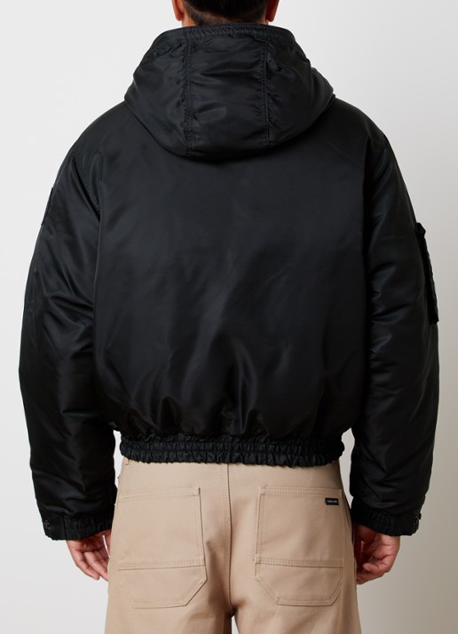 Canada Goose Windrow gewatteerd bomberjack met donsvulling en capuchon - achterkant 6 bronsgroen