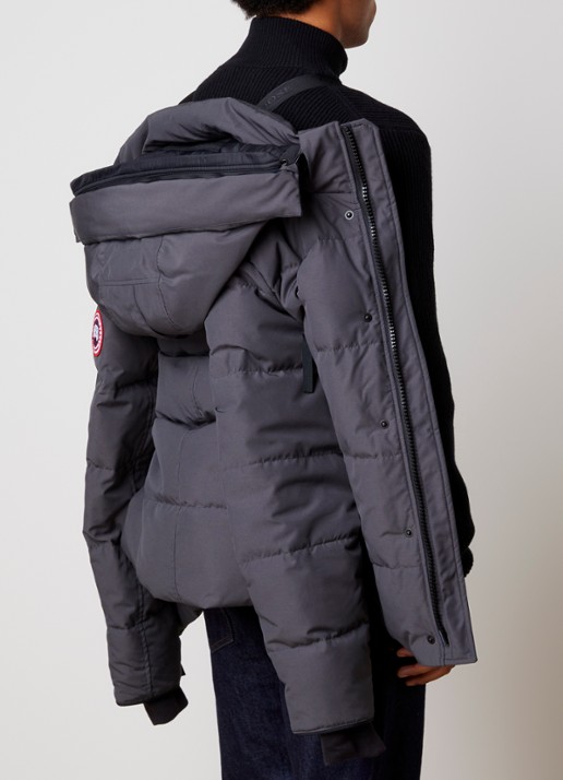 Canada Goose Wyndham gewatteerde parka met donsvulling en waterafstotende coating - detail 4 donkergrijs