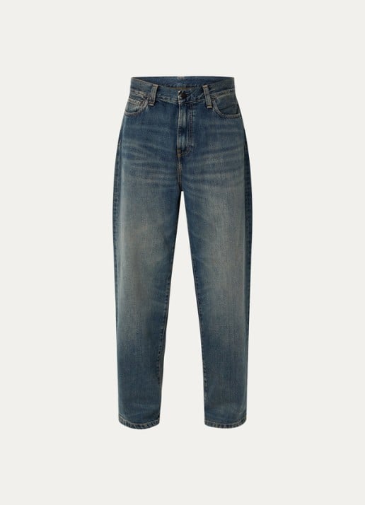 Carhartt WIP Aaron wide leg jeans met donkere wassing - voorkant 4 indigo