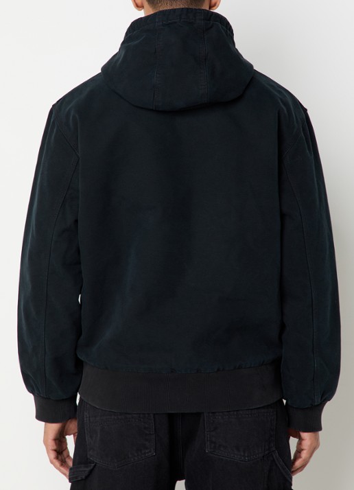 Carhartt WIP Active gewatteerd bomberjack van denim met capuchon - achterkant zwart