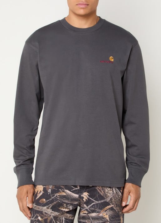 Carhartt WIP American Script long sleeve met logo