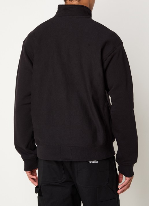 Carhartt WIP American Script sweater met halve rits en logo - achterkant 4 zwart