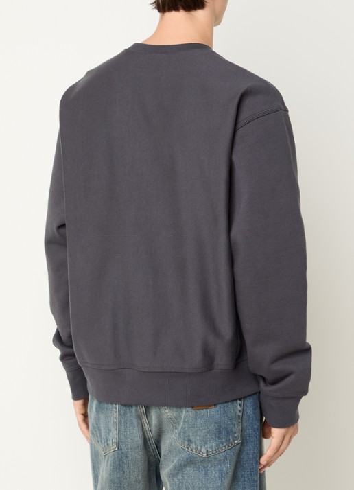 Carhartt WIP American Script sweater met logoborduring - achterkant 3 antraciet