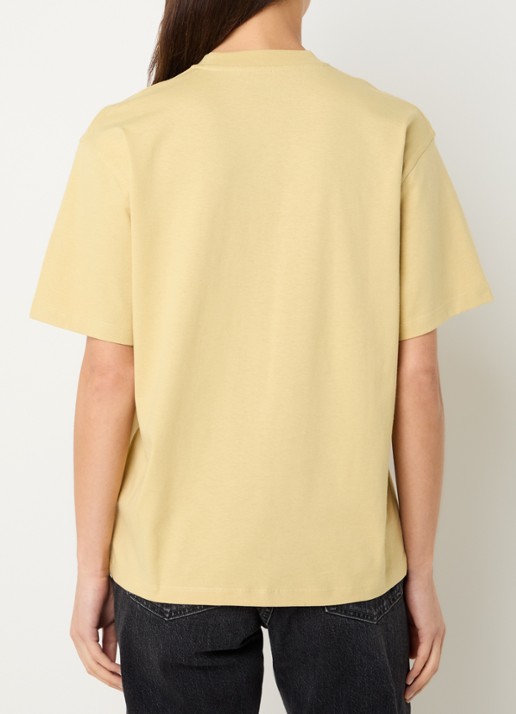 Carhartt WIP American Script T-shirt met logoborduring - achterkant 4 geel