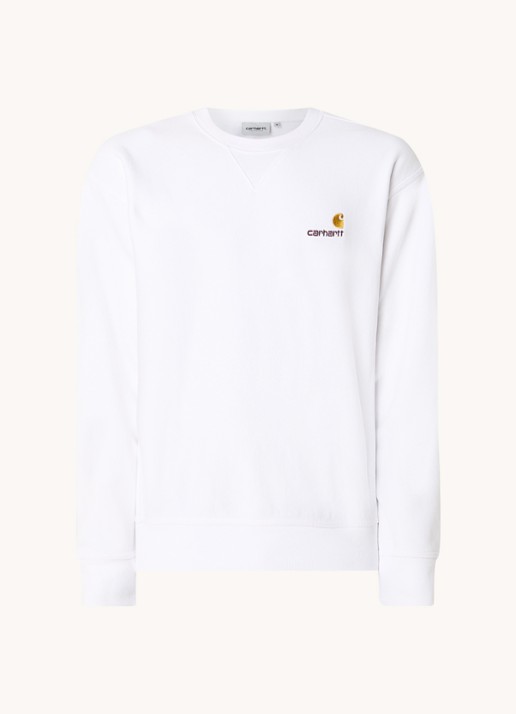 Carhartt WIP American sweater met logoborduring - voorkant wit