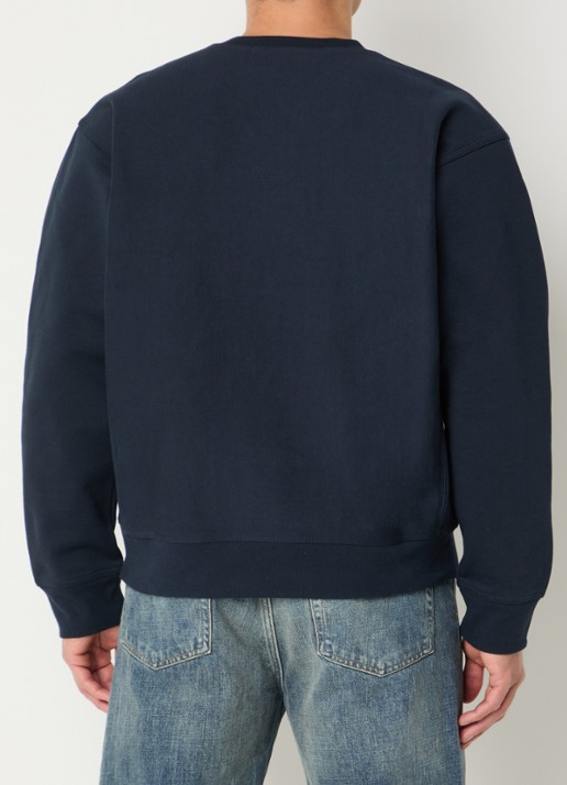 Carhartt WIP American sweater met logoborduring - achterkant 4 donkerblauw