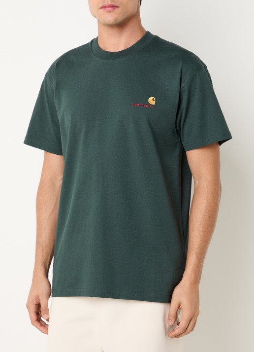 Carhartt WIP American T-Shirt met logo - detail 4 donkergroen