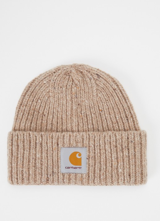 Carhartt WIP Anglistic grofgebreide muts in wolblend met gemêleerd dessin