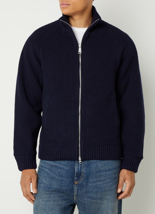 Carhartt WIP Banley ribgebreid vest in wolblend