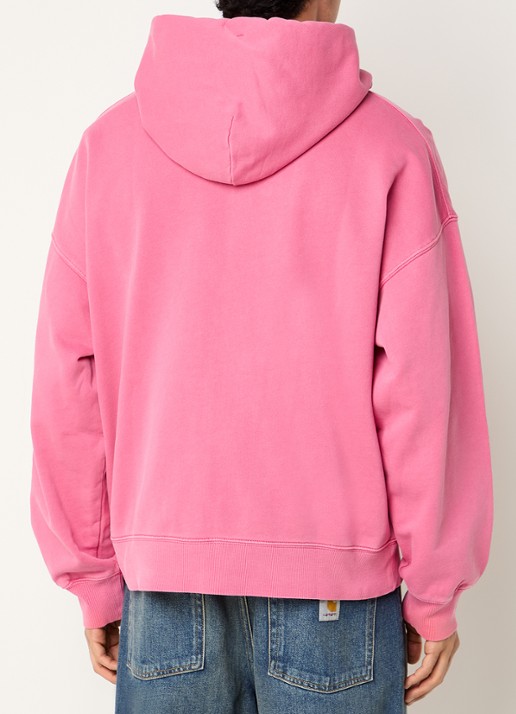 Carhartt WIP Benton sweatvest met logo - achterkant roze