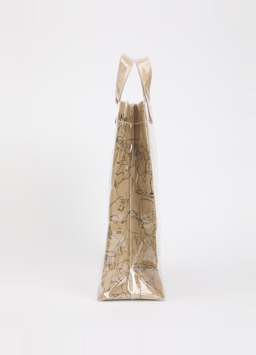 Carhartt WIP Blinkerfluid Paper shopper met print - detail 3 lichtbruin