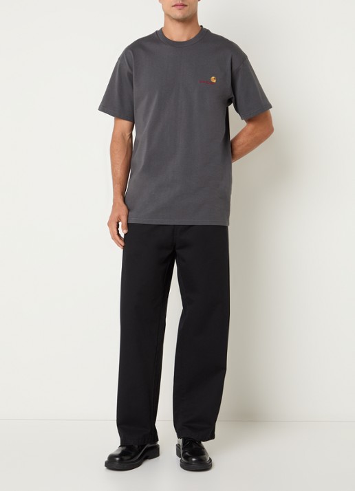 Carhartt WIP Brady loose fit broek met steekzakken - voorkant 3 zwart