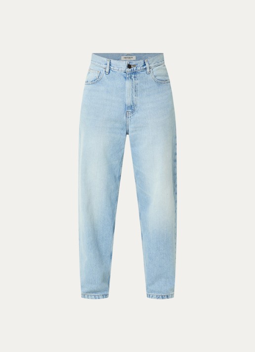 Carhartt WIP Brandon high waist straight leg jeans met lichte wassing - voorkant indigo