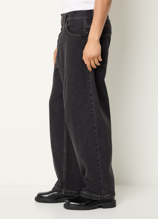Carhartt WIP Brandon wide leg jeans met steekzakken - detail 5 zwart