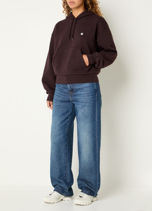 Carhartt WIP Casey hoodie met logo - voorkant 5 bruin
