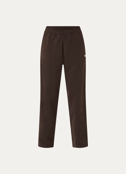 Carhartt WIP Cassie high waist straight fit joggingbroek met steekzakken - voorkant 3 kastanjebruin
