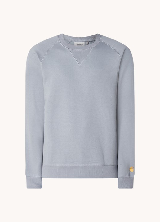 Carhartt WIP Chase sweater met logo - voorkant 3 grijs