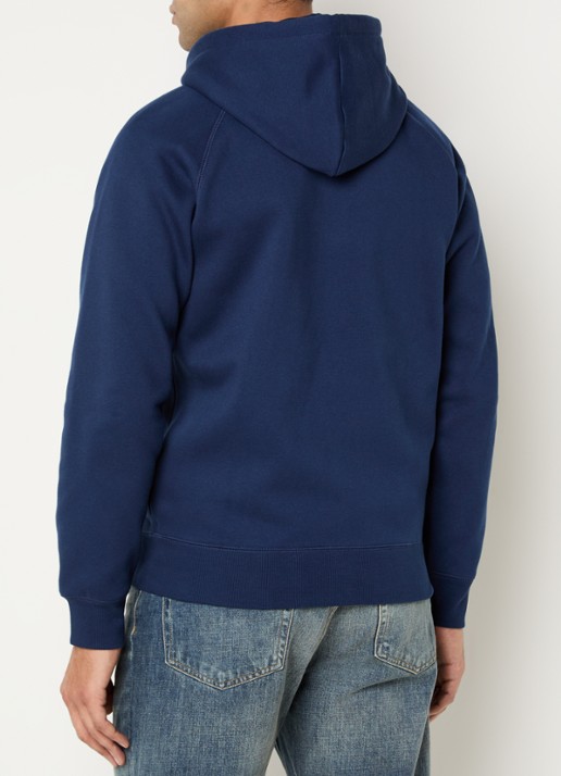 Carhartt WIP Chase sweatvest met logoborduring - achterkant 5 donkerblauw