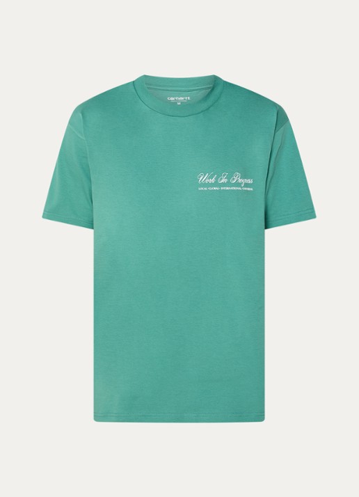 Carhartt WIP Cloud Heart T-shirt met print - voorkant zeegroen