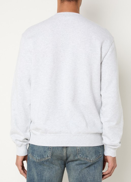 Carhartt WIP Clover sweater met logoborduring - achterkant 2 grijsmele