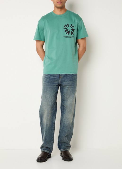 Carhartt WIP Compy T-shirt met front- en backprint - voorkant 3 mint