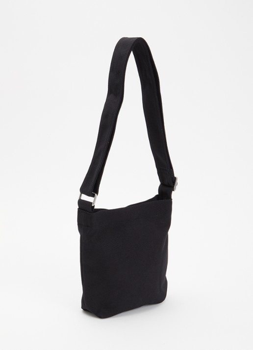 Carhartt WIP Crossbodytas van canvas met logo - achterkant 5 zwart