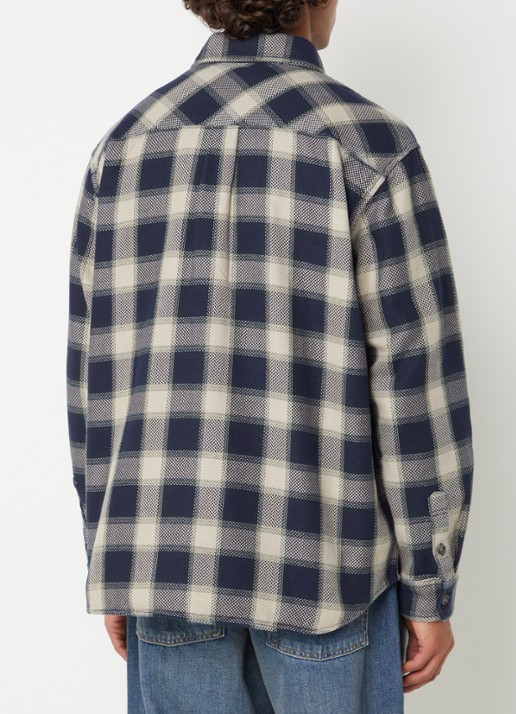 Carhartt WIP Dayne overshirt met ruitdessin - achterkant beige