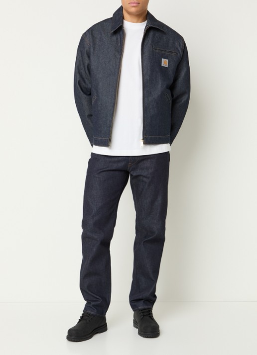 Carhartt WIP Detroit spijkerjas met steekzakken en logo - voorkant 4 indigo