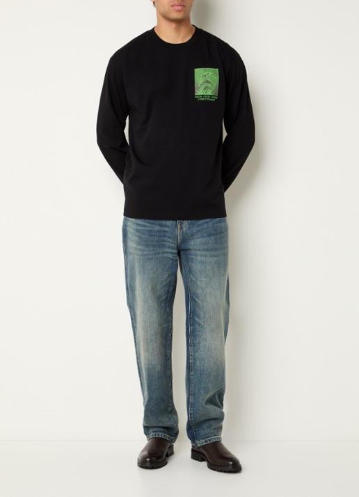 Carhartt WIP Emerge longsleeve met print - voorkant 2 zwart
